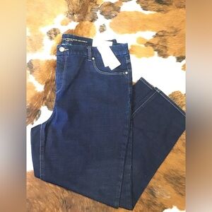 Chico's Dark Blue So Slimming Girlfriend Slim Leg Ankle Jeans